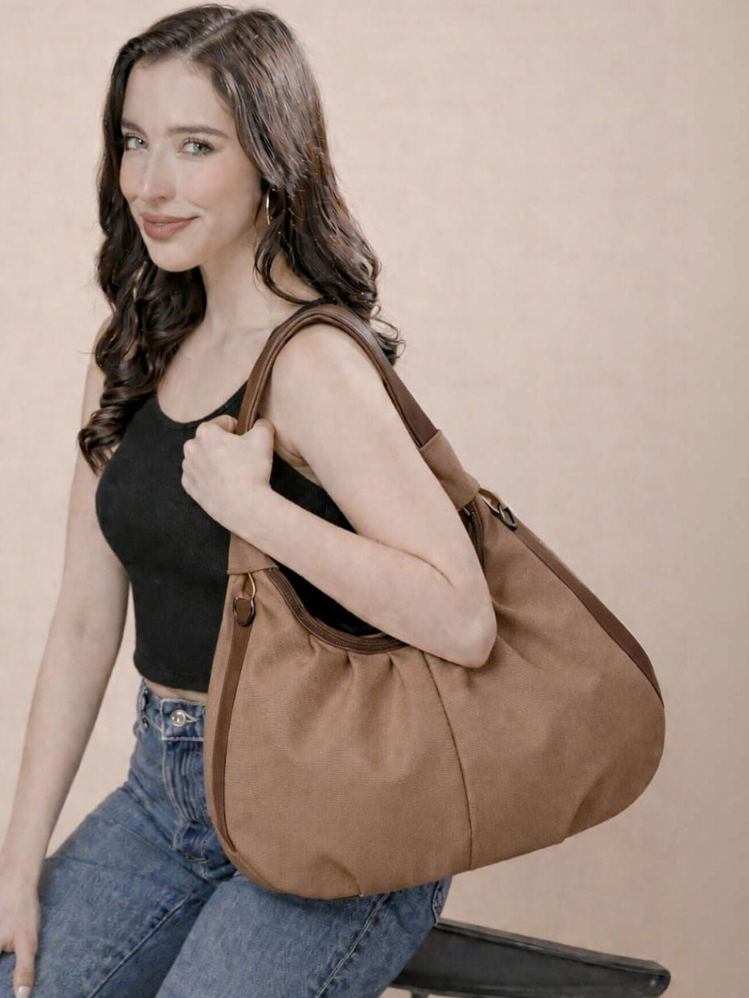 Springberry Colourblocked PU Structured Shoulder Bag