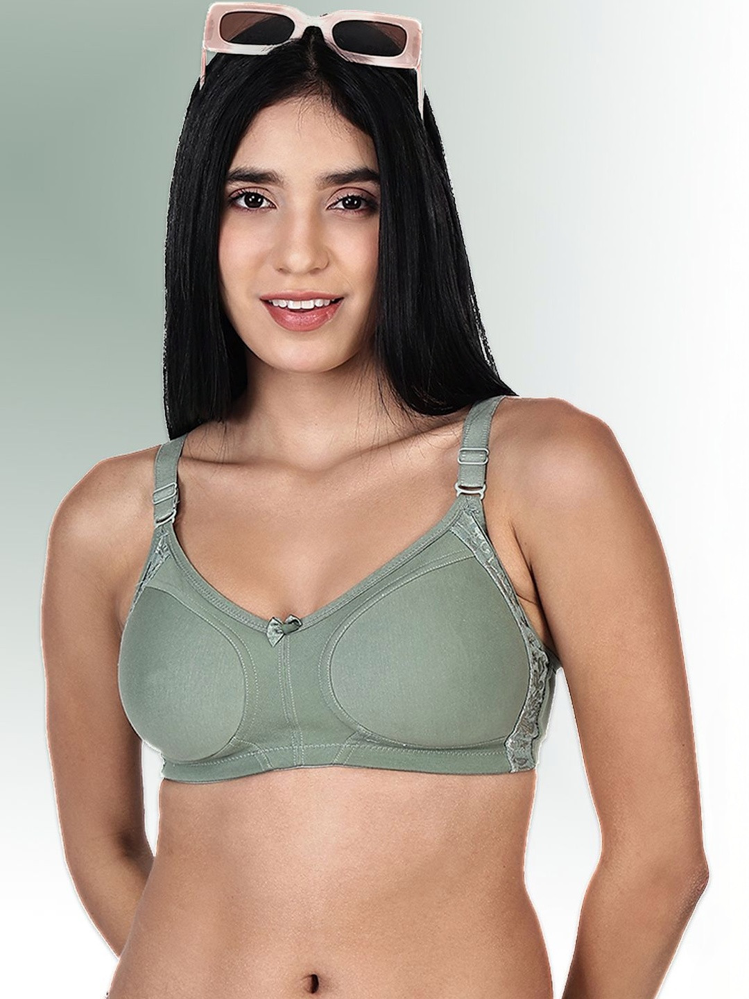 OIJA Full Coverage Non-Padded Non-Wired Cotton Everyday Comfort Bra