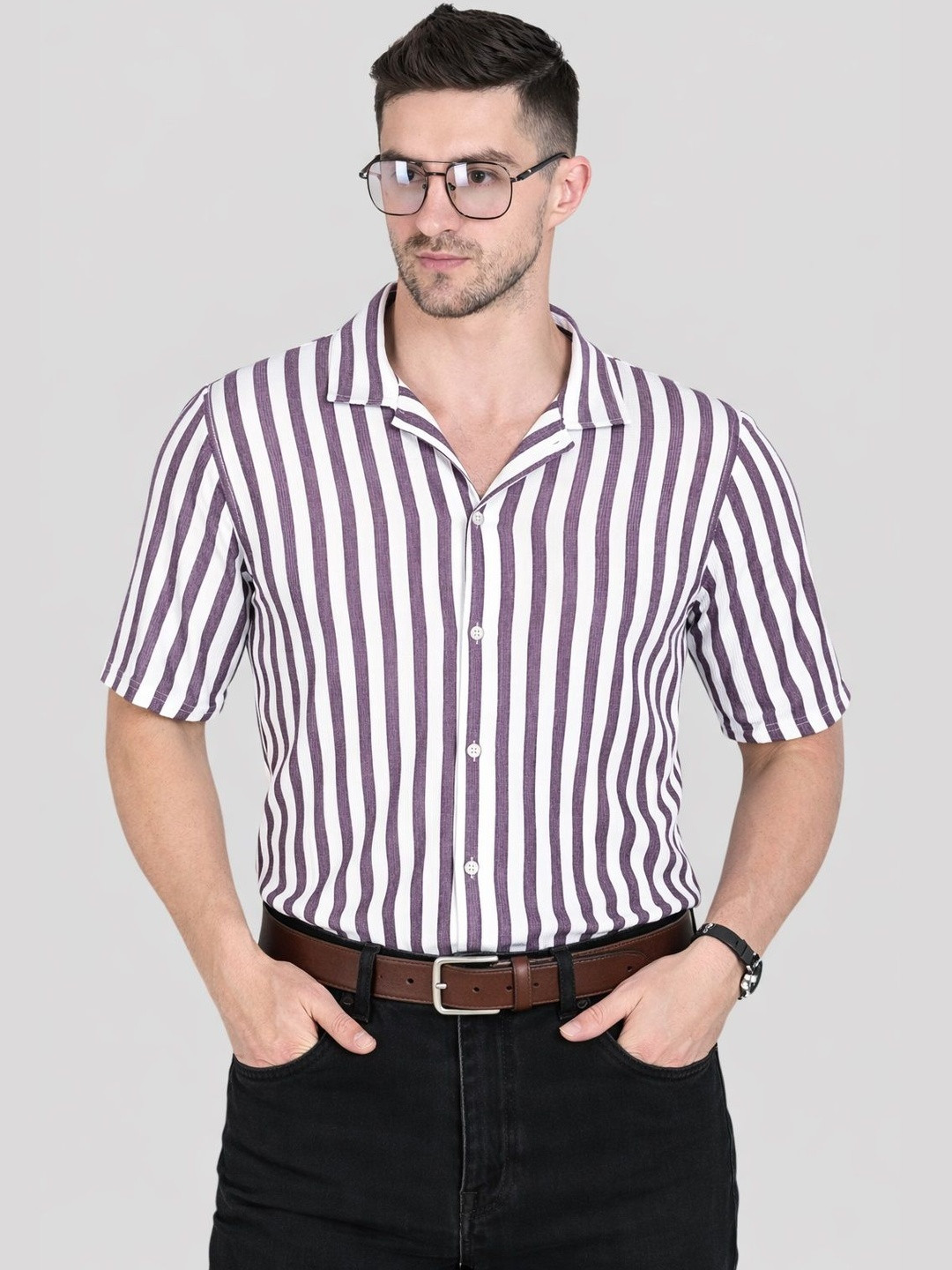 TRAQUILA Men Striped Casual Shirt
