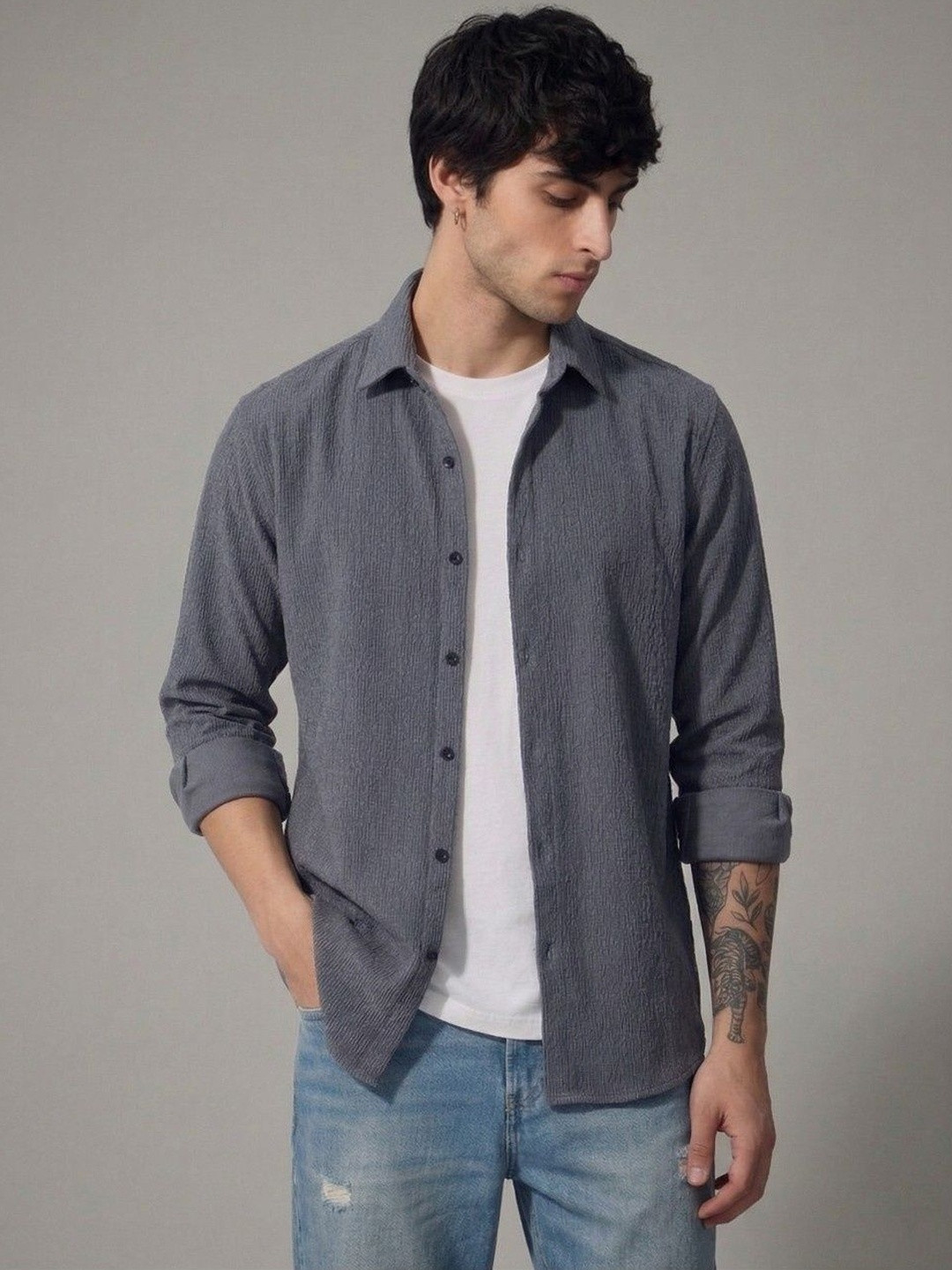 R.Code by The Roadster Life Co. Men Original Casual Shirt