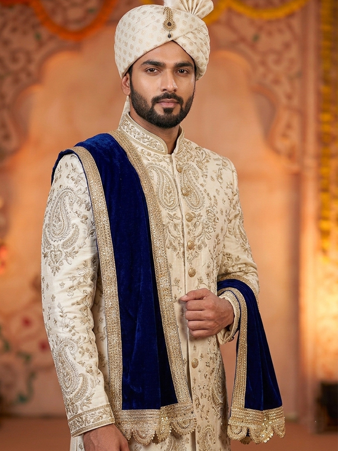 Navti Creations Men Velvet Dupatta