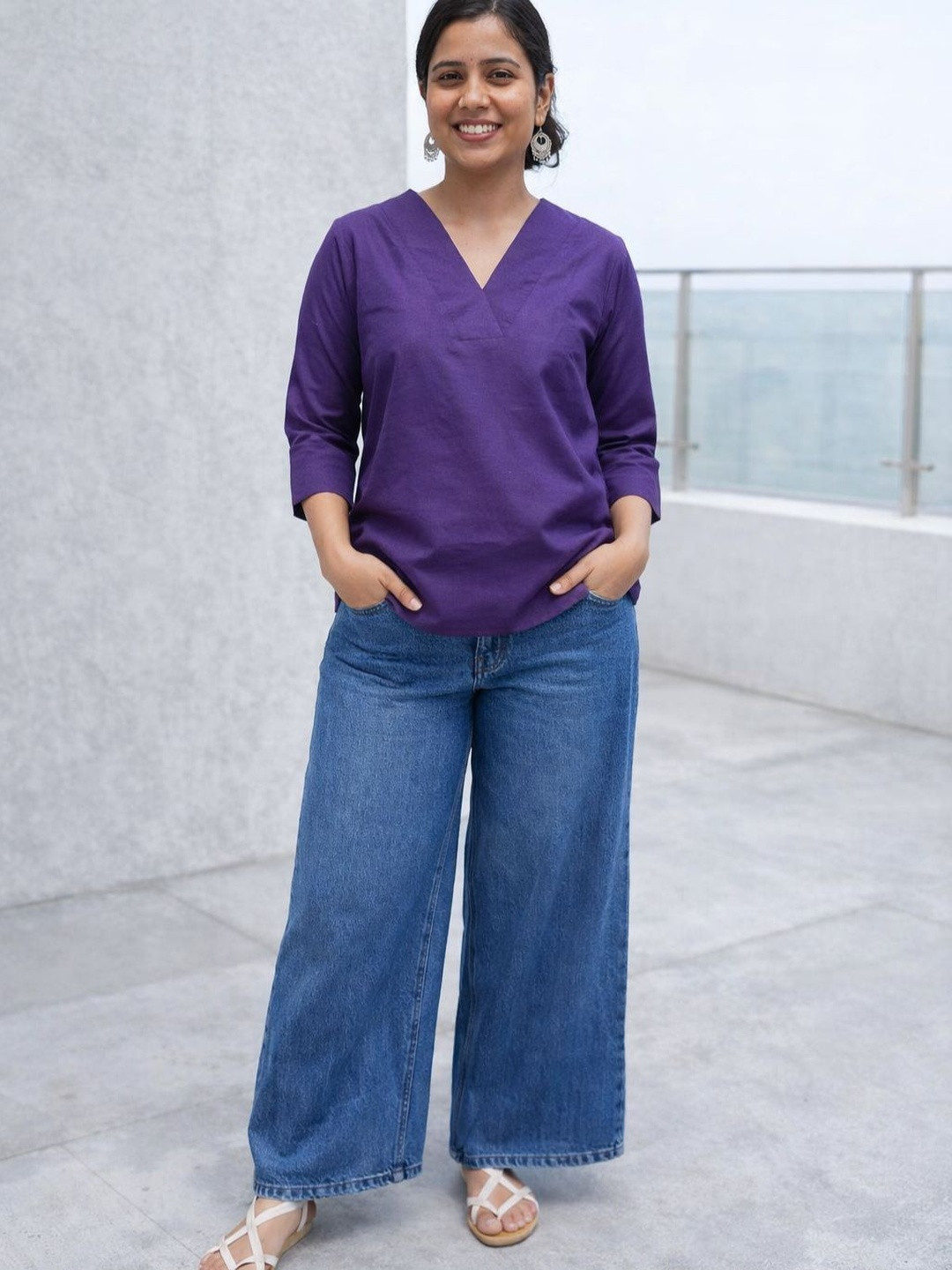 Myshka Linen Blend Top