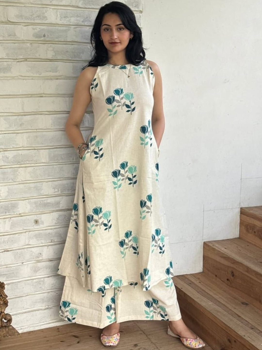 HBJ FASHION Women Floral Printed Regular Kurta with Palazzos