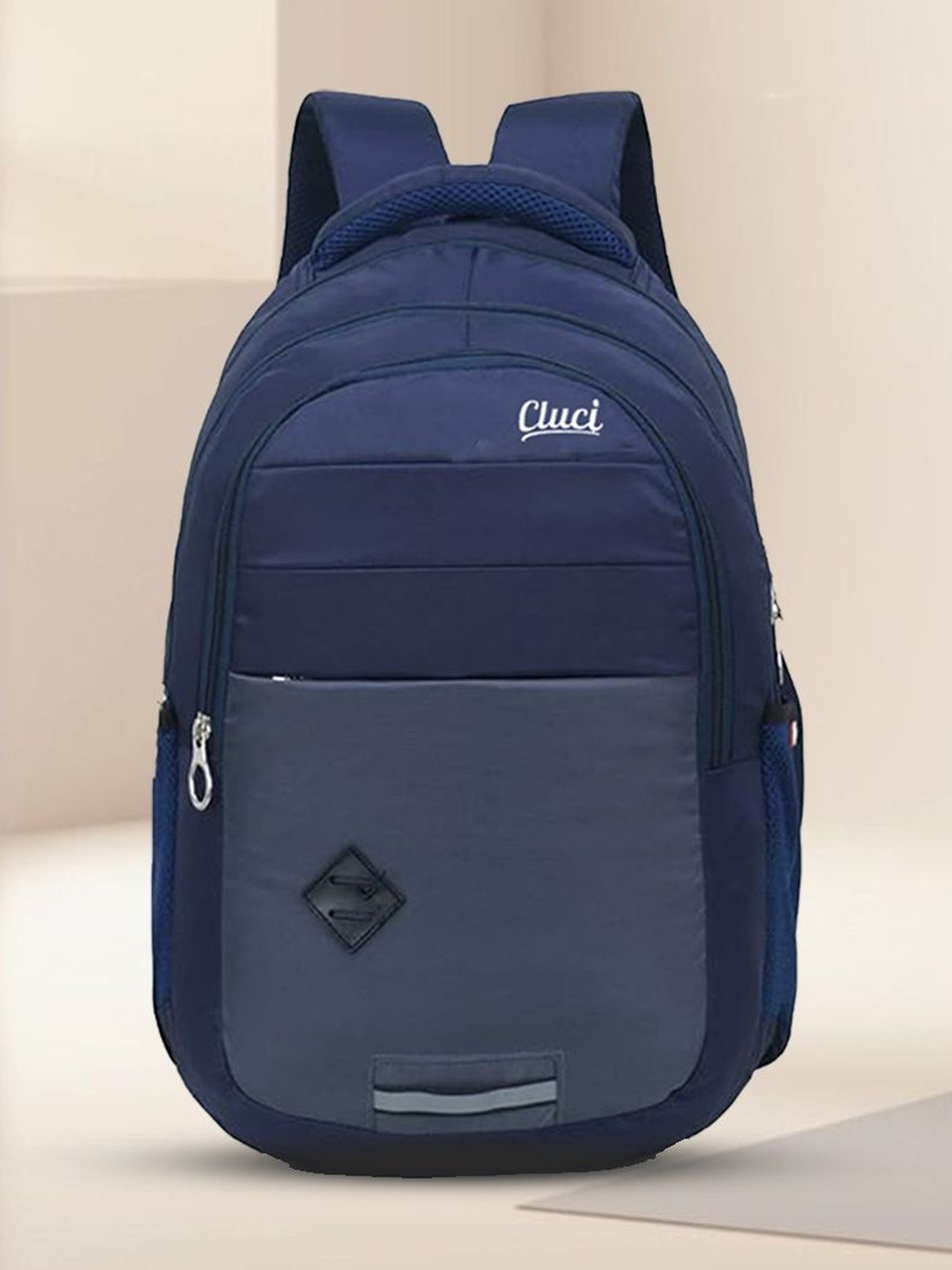 Cluci Men Colourblocked Backpack with Compression Straps