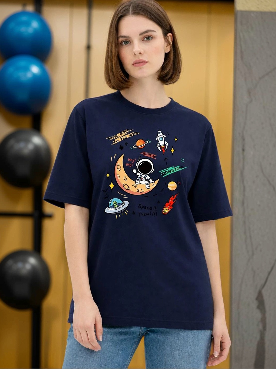 BELTLY Women Graphic Printed Round Neck Cotton T-shirt