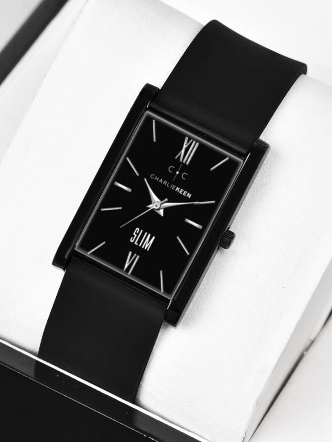 CHARLIEKEEN Men Brass Dial & Straps Analogue Watch CC-GSQ0004-BLK-BLK