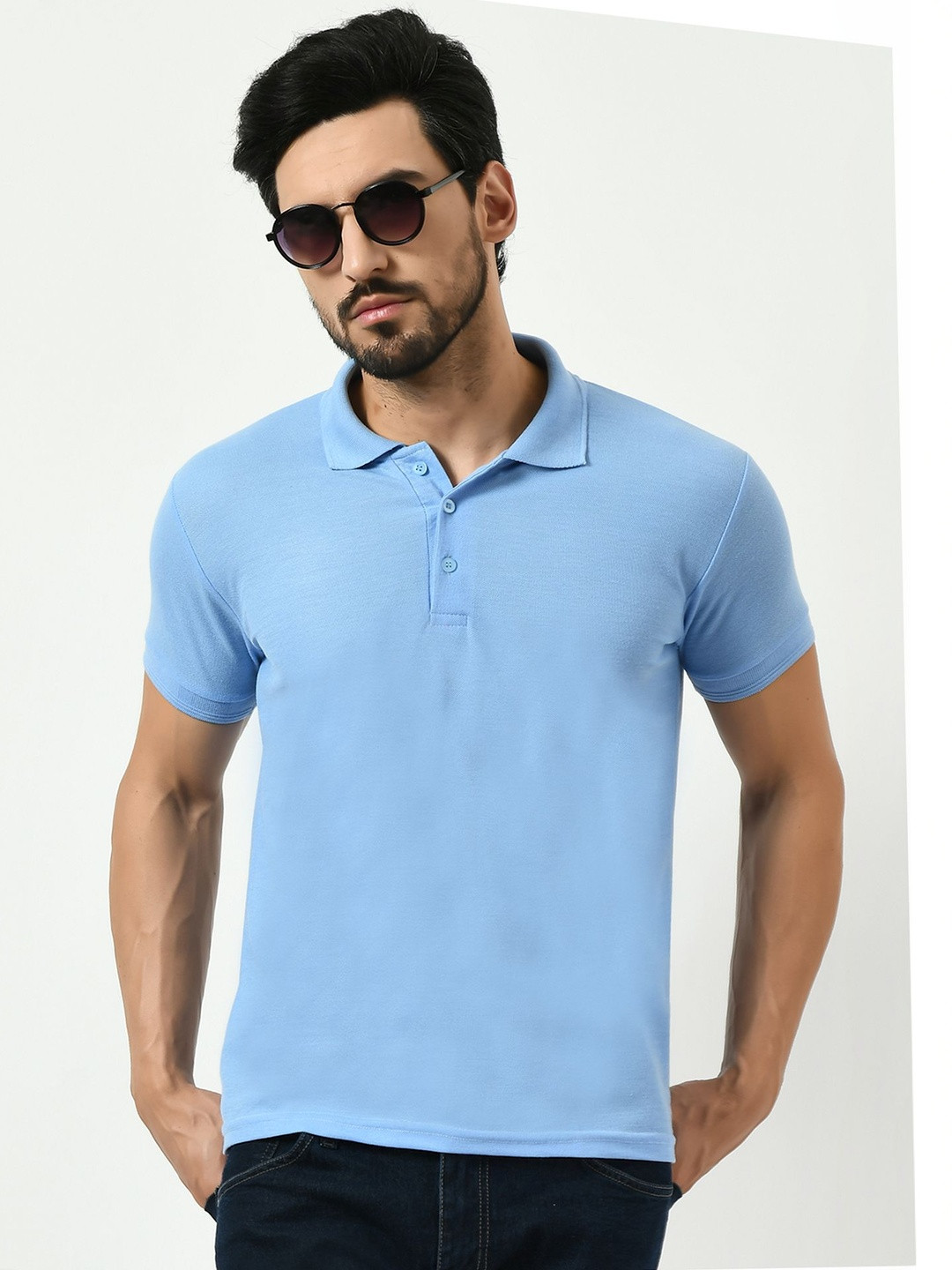IndiWeaves Men Polo Collar T-shirt