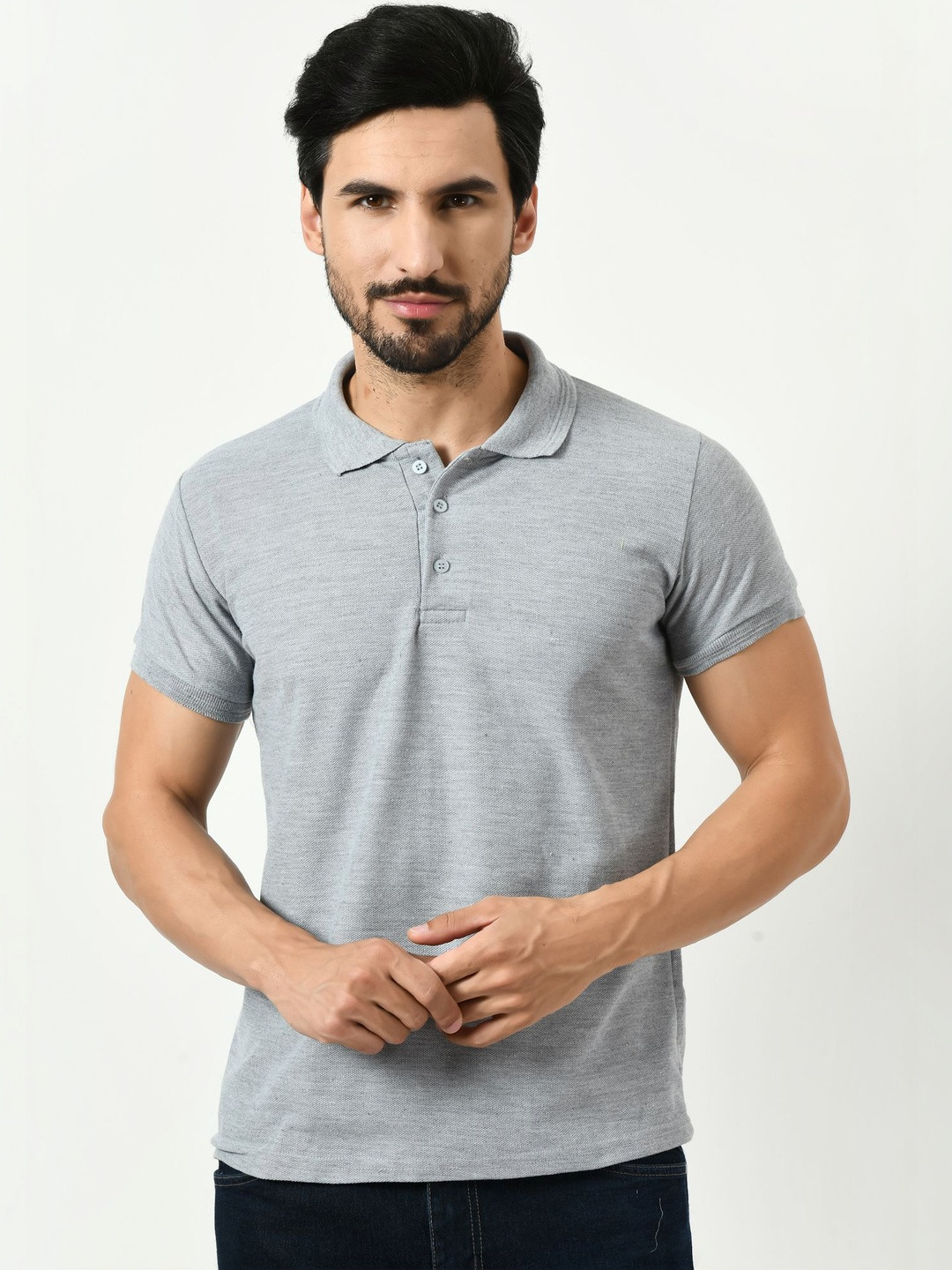 IndiWeaves Men Polo Collar T-shirt