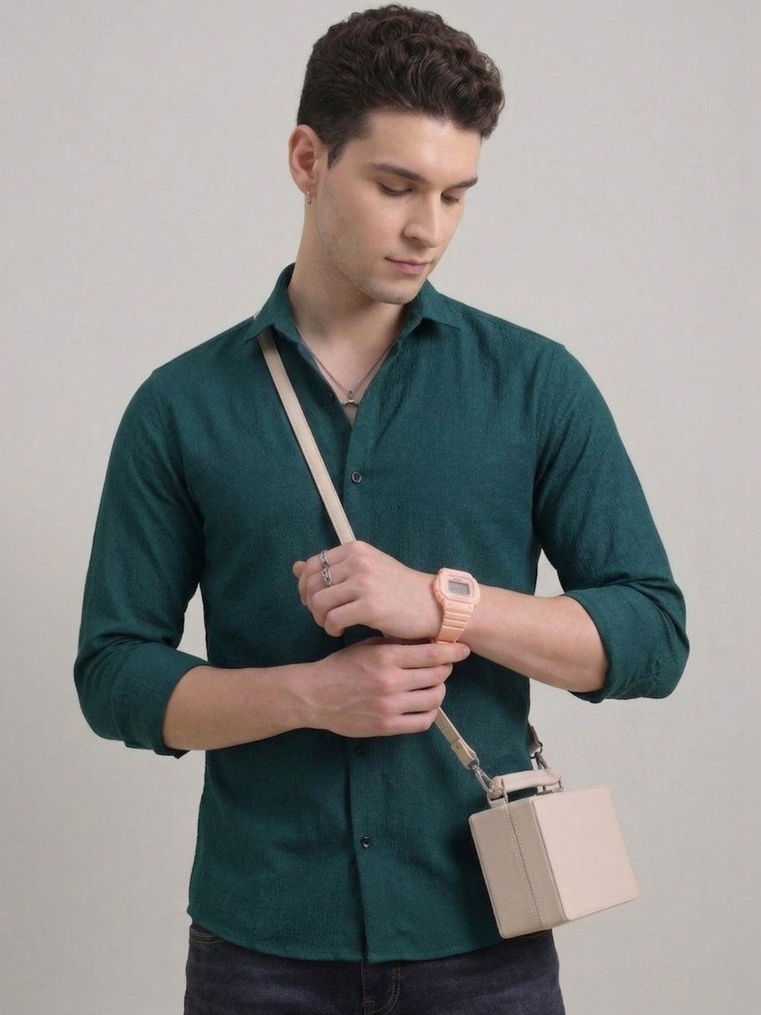 R.Code by The Roadster Life Co. Men Original Casual Shirt