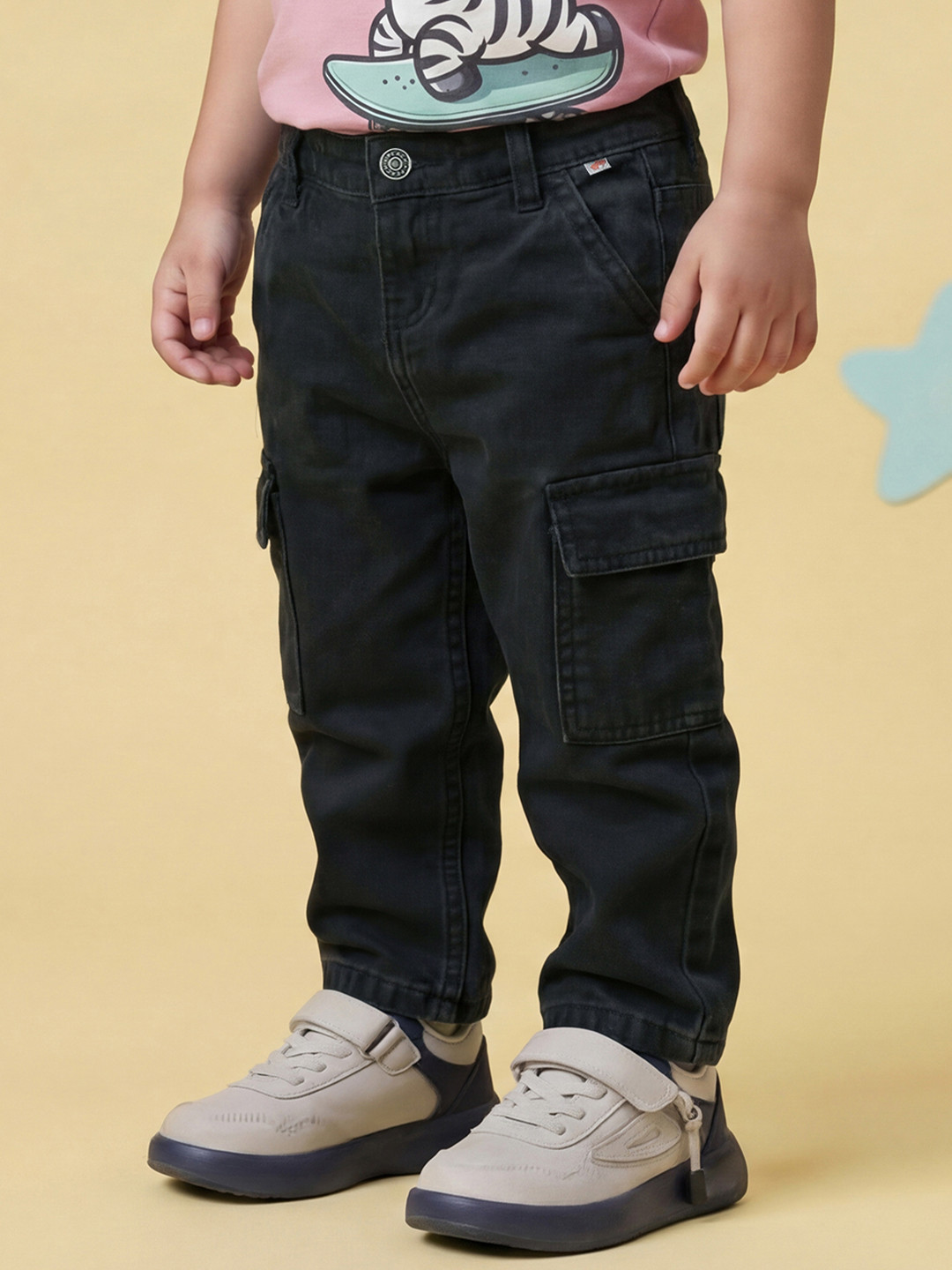 Peach Boys Relaxed Fit Mid-Rise Light Fade Jeans