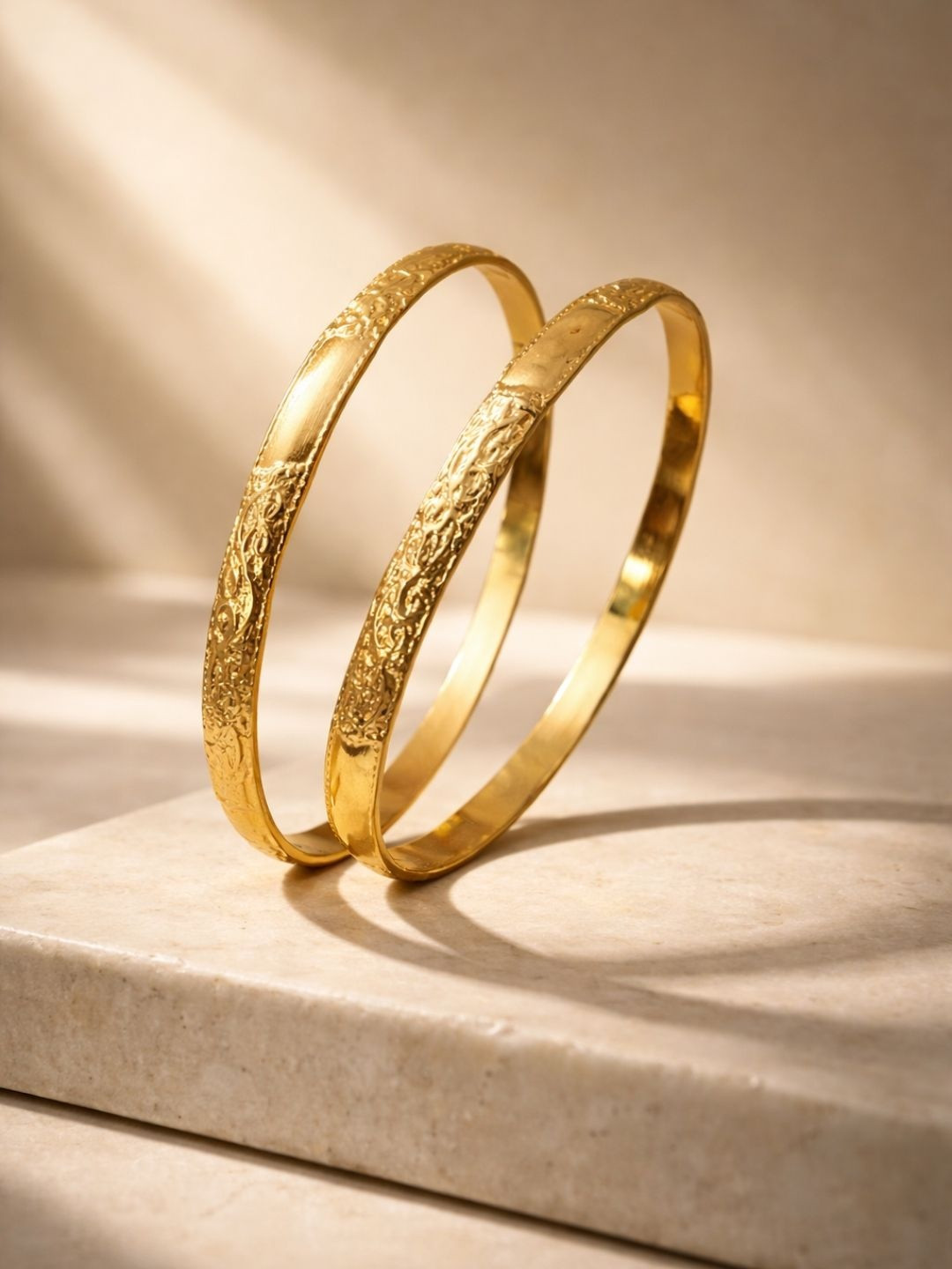 RaasRani Women Stainless Steel Gold-Plated Stylish Bangle