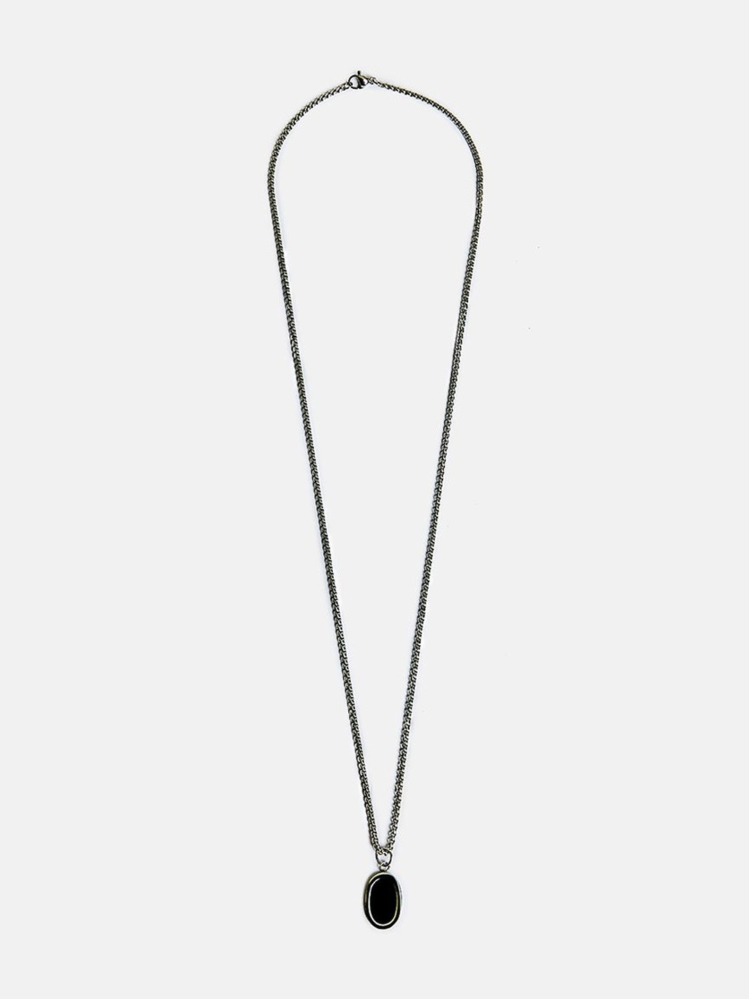Snitch Black Oval Pendant Chain