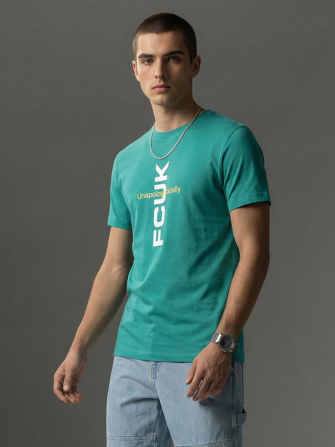 FCUK Brand Logo Printed T-shirt