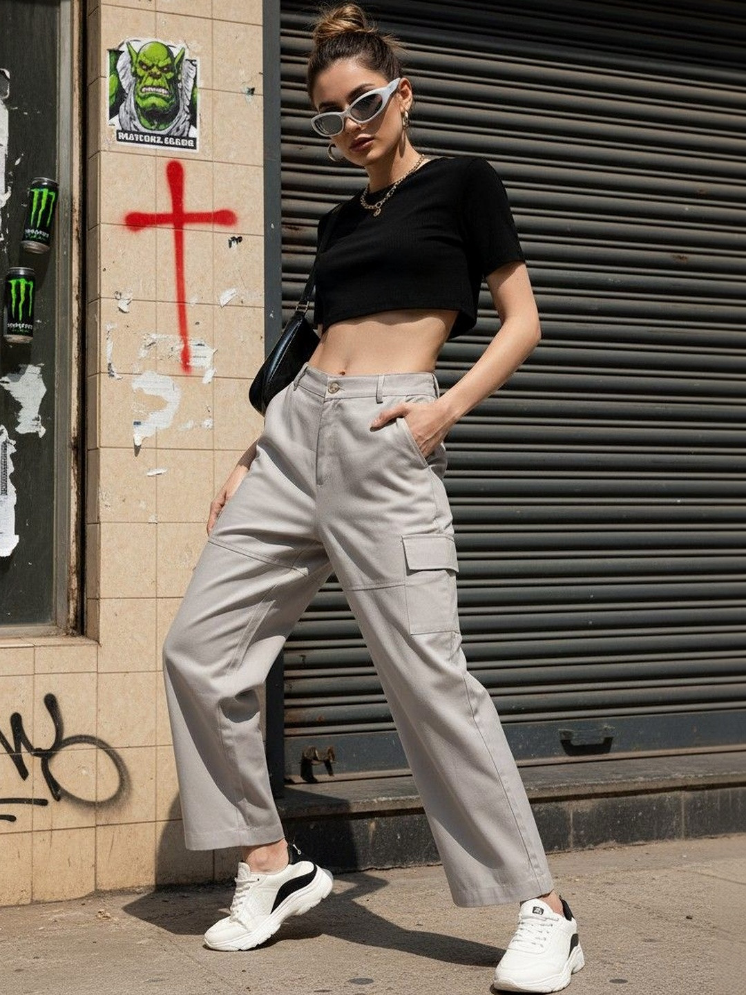 STRV Women Smart High-Rise Cargos Trousers