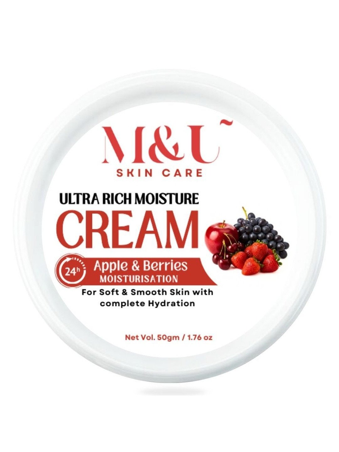 M&U Ultra Rich Moisture Cream With Apple & Berries - 50 g