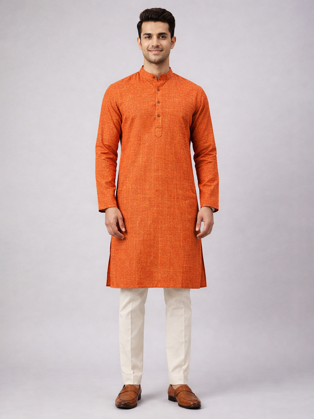 KHADARVAS Men Khadi Cotton Unstitched Kurta Fabric