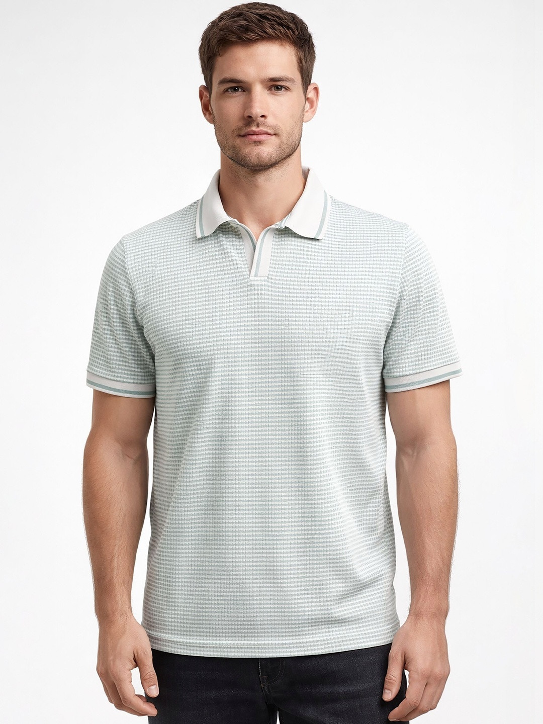 ATIGIANO Men Polo Collar T-shirt