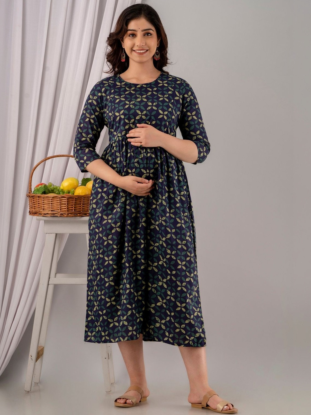 CLOTHYCORP Geometric Printed Pure Cotton Blend Empire Kurti