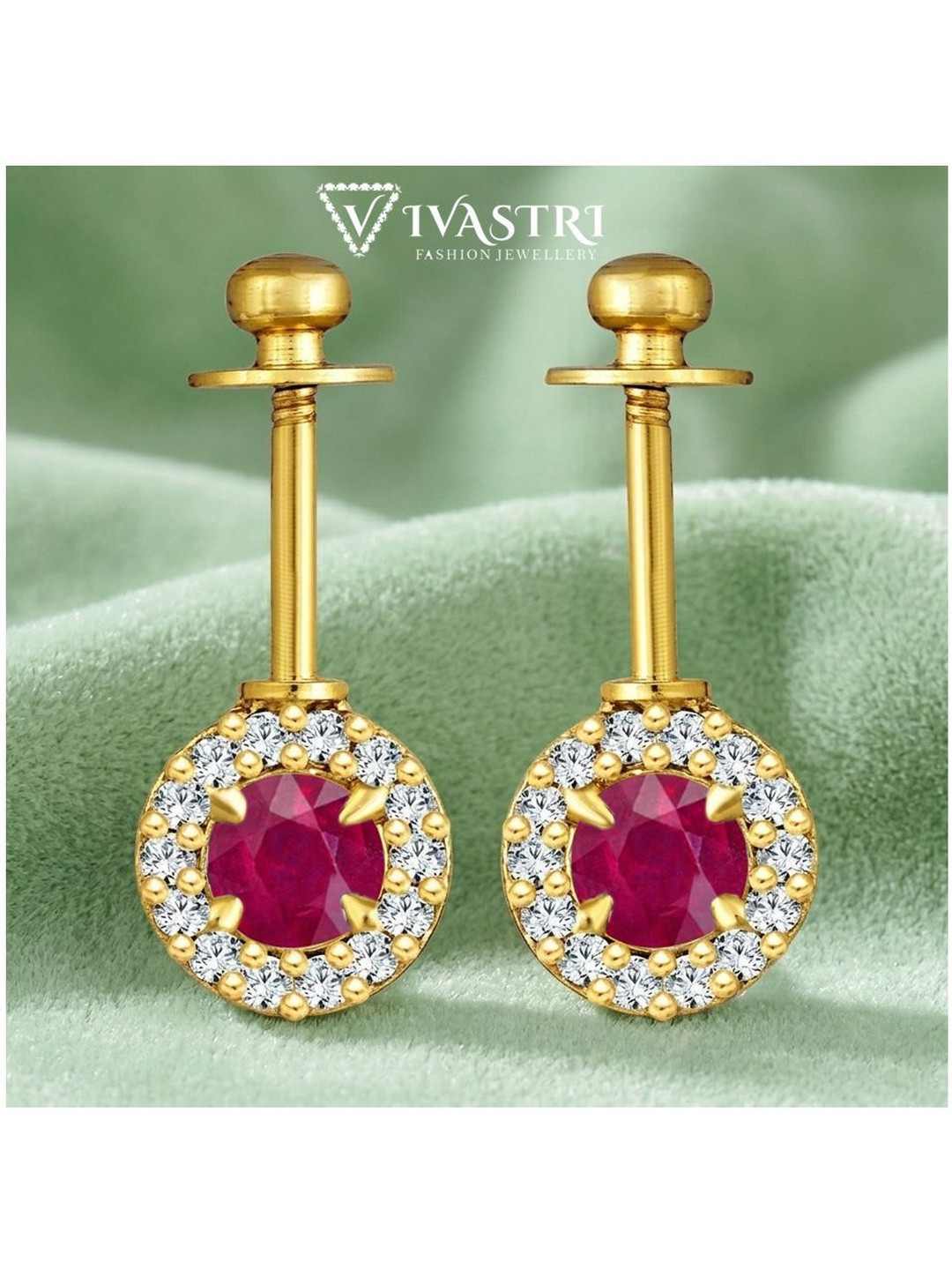 VIVASTRI Circular Studs Earrings