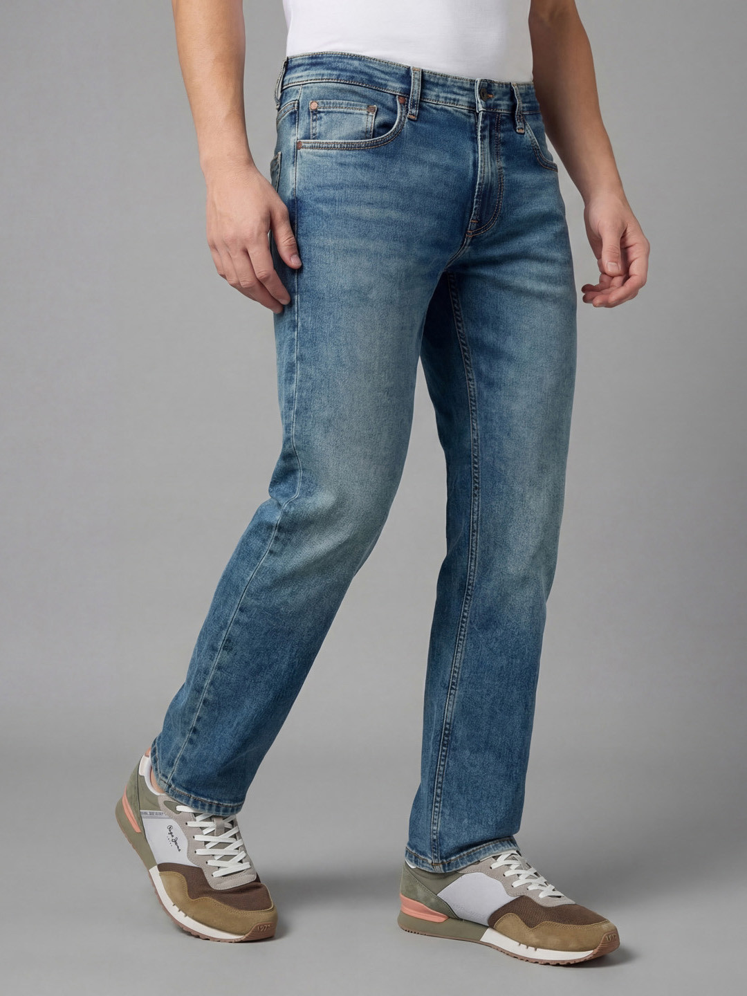 Pepe Jeans Men Straight Fit Light Fade Stretchable Jeans