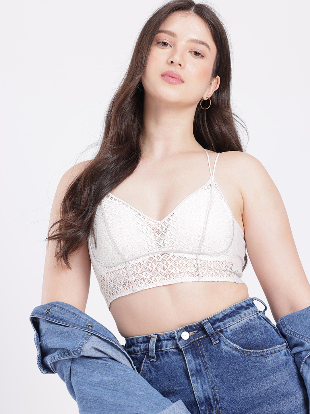 glitchez Floral Bralette Bra Medium Coverage Heavily Padded