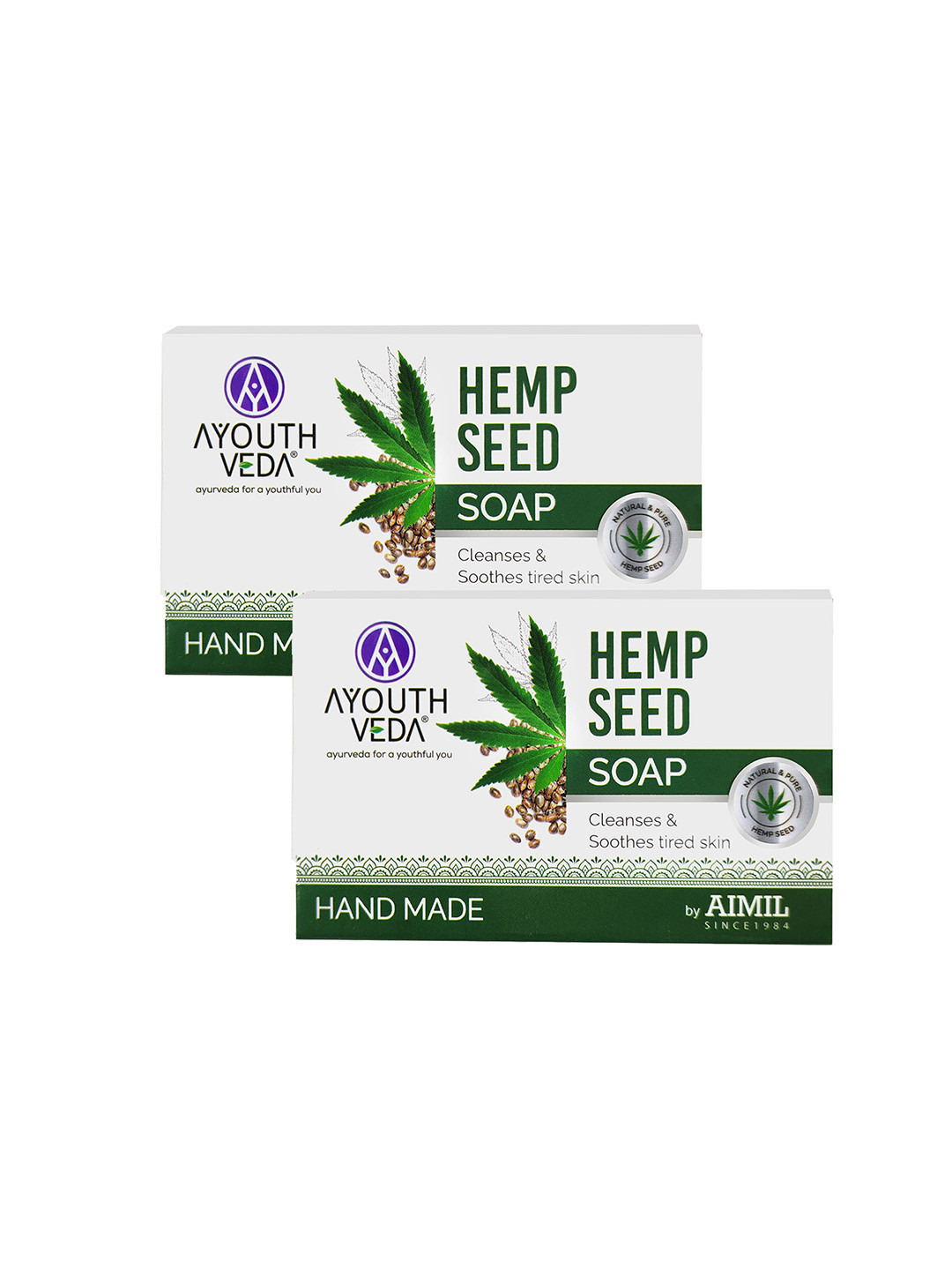 AYOUTHVEDA Set Of 2 Hema Seed Handmade Soap - 100 g Each