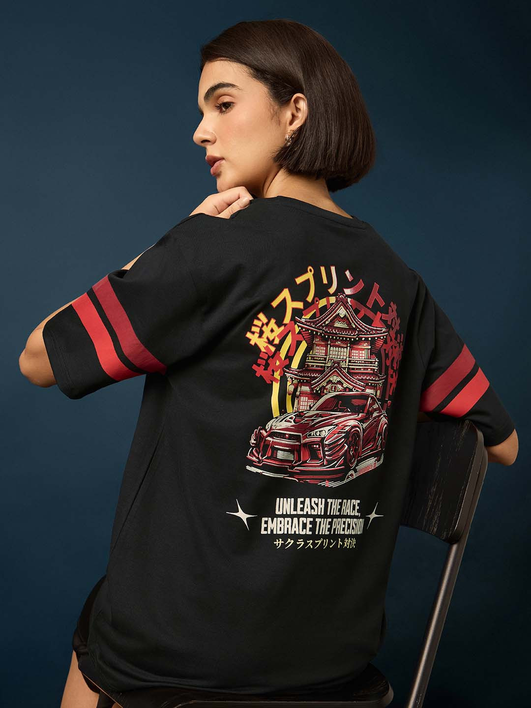 Difference Of Opinion Women Short Sleeve Printed Oversized Fit Tshirt