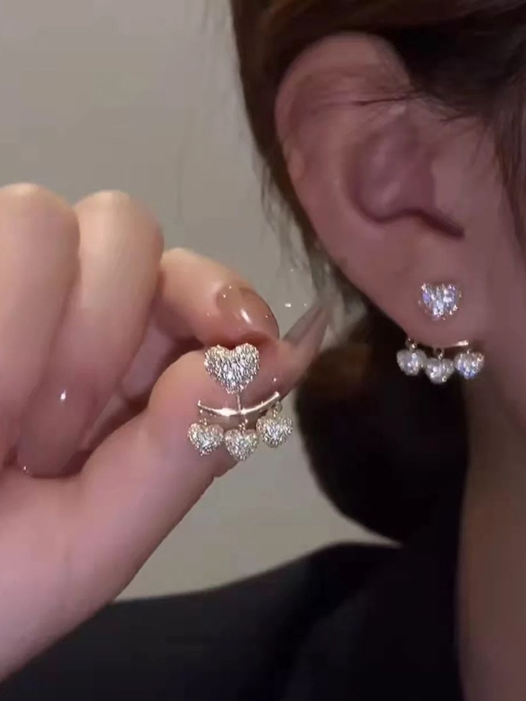 Zaphariq Heart Shaped Drop Earrings