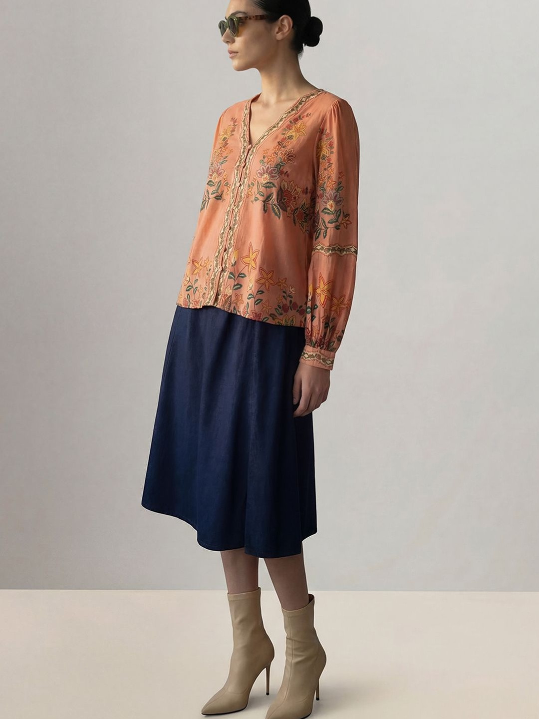 Vero Moda Floral Print Cotton Top