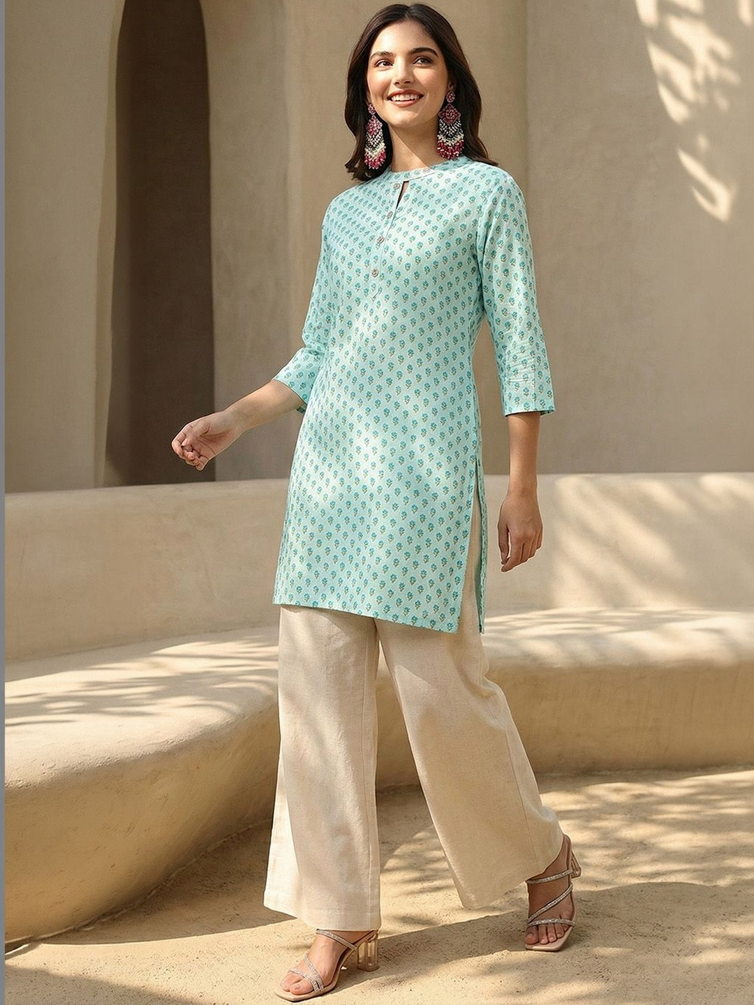 Ishin Women Floral Printed Indie Prints Kurta