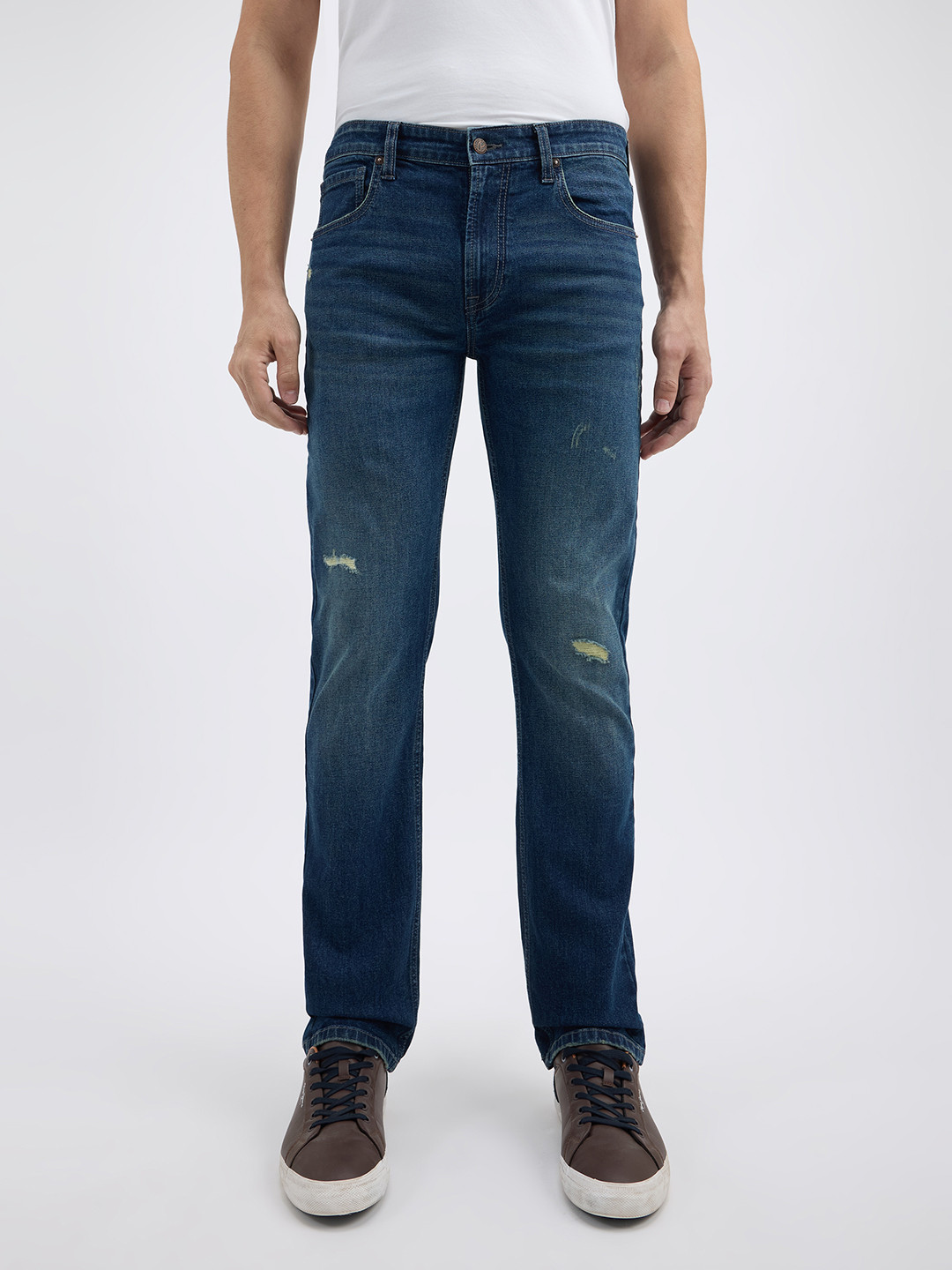 Pepe Jeans Men Holborne Low Distress Light Fade Stretchable Jeans