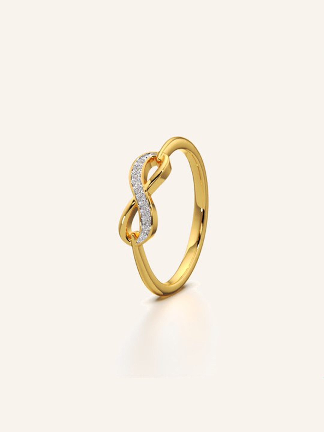 KYMEE 18K Gold-Plated Vermeil Infinity Ring