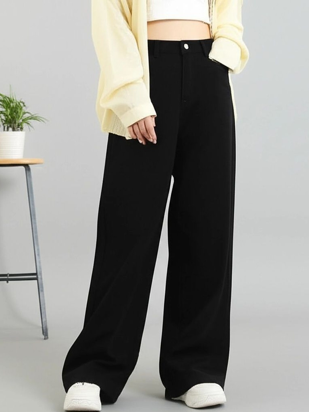 SENDIPO Women Jean Wide Leg High-Rise Stretchable Jeans