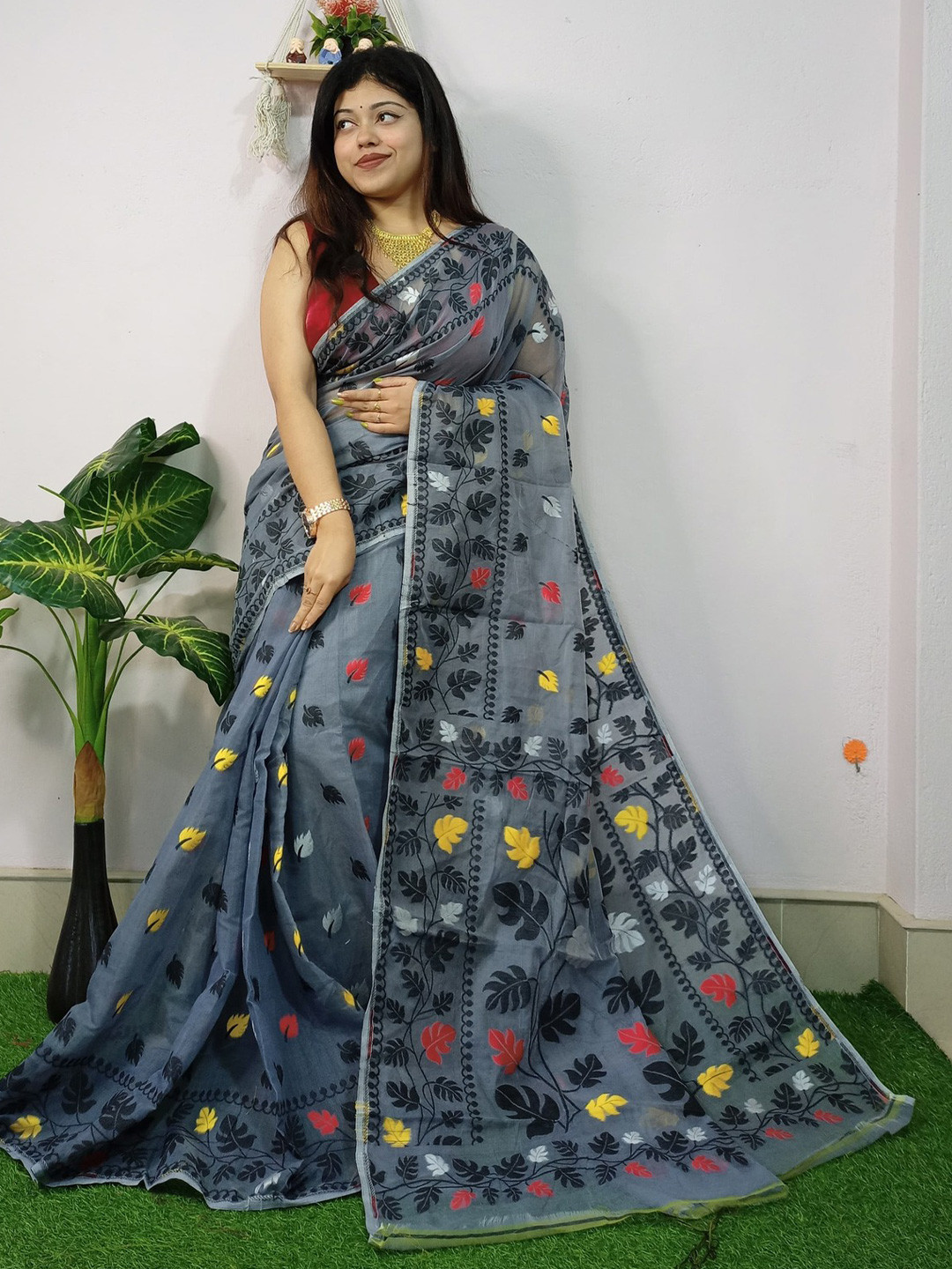Basana Saree Kuthir Pure Cotton Jamdani Sarees