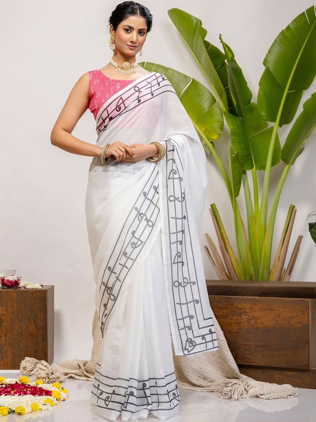 SANISA Pure Linen Saree