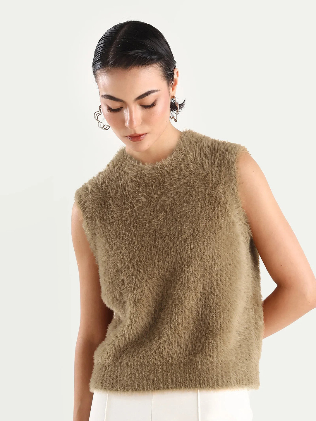RAREISM Sielo Dark Beige Pullover