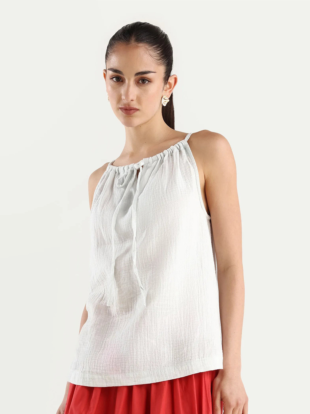 RAREISM Tie Up Sleeveless Regular Top
