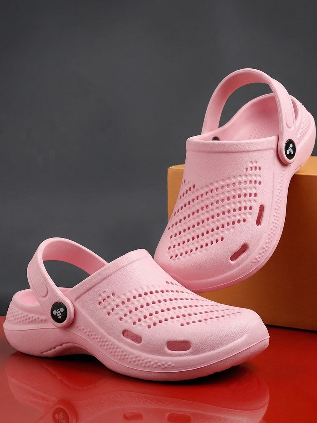 toothless Boys Pink Cushioned Footbed Airy Upper Anti Slip Rubber Comfort Clogs