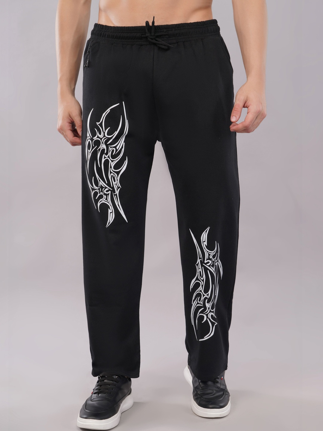 Adore Wear Men Baggy Graphic Print Track Pants