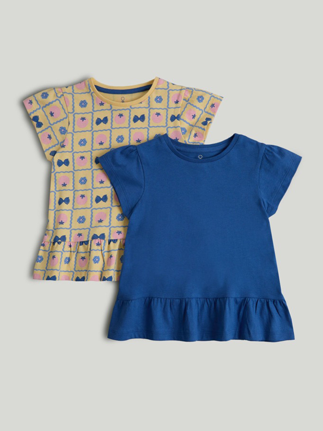 mothercare Girls 2 Printed Pockets T-shirt