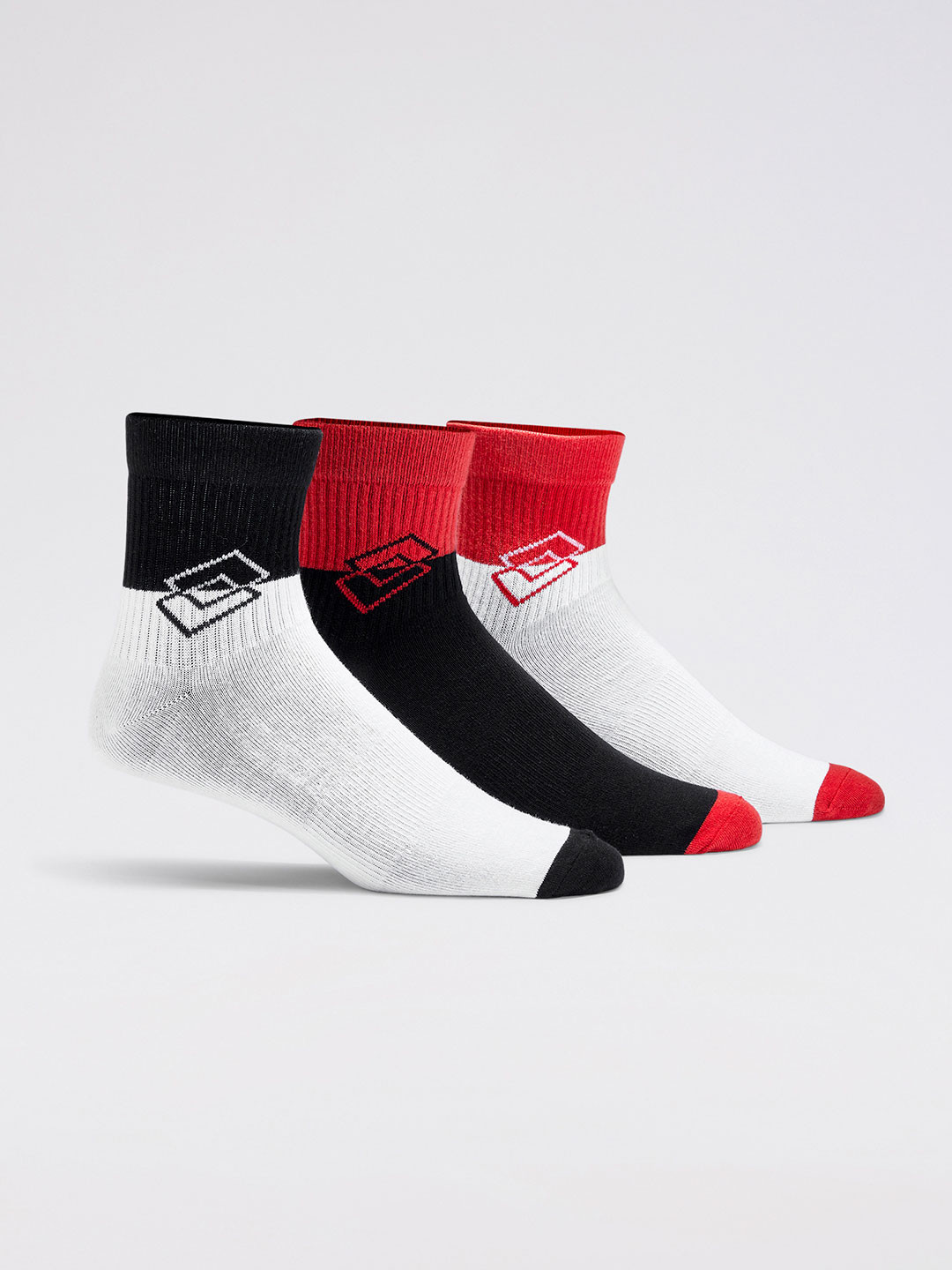 Lotto League Socks 1.0 Assorted Quarter - 3 Pairs