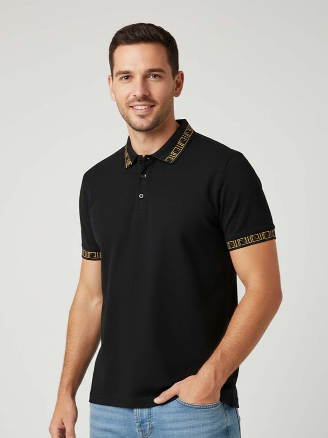GENZILOOKS Men Polo Collar Organic Cotton 1 T-shirt
