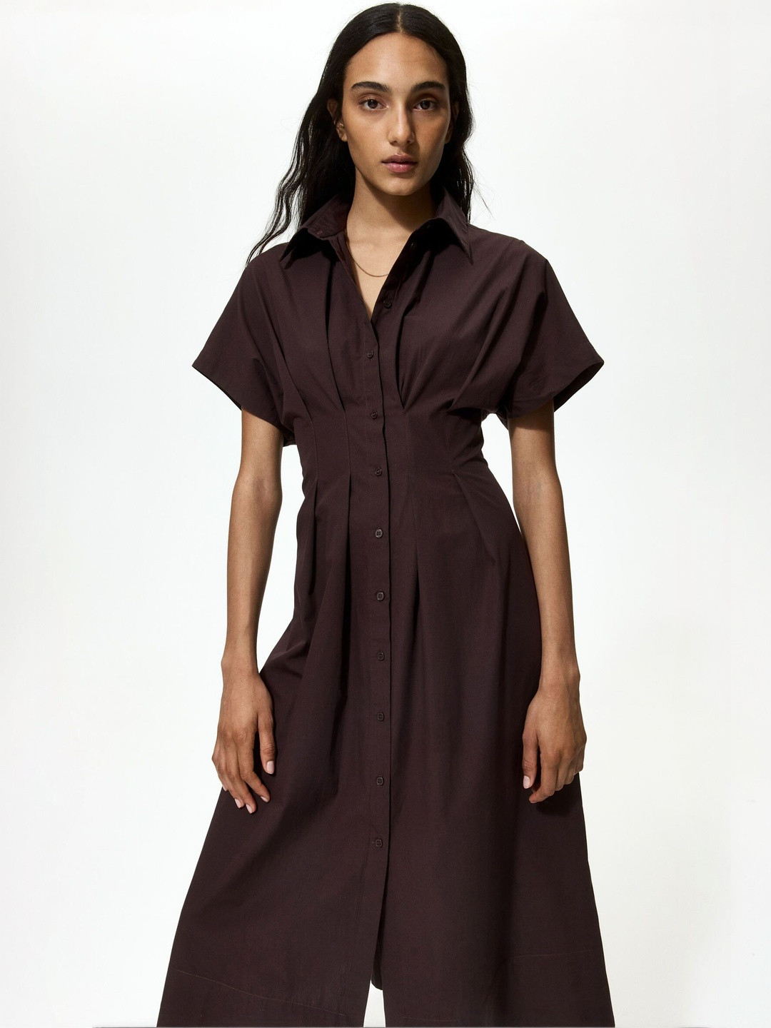 H&M Waisted Cotton Shirt Dress