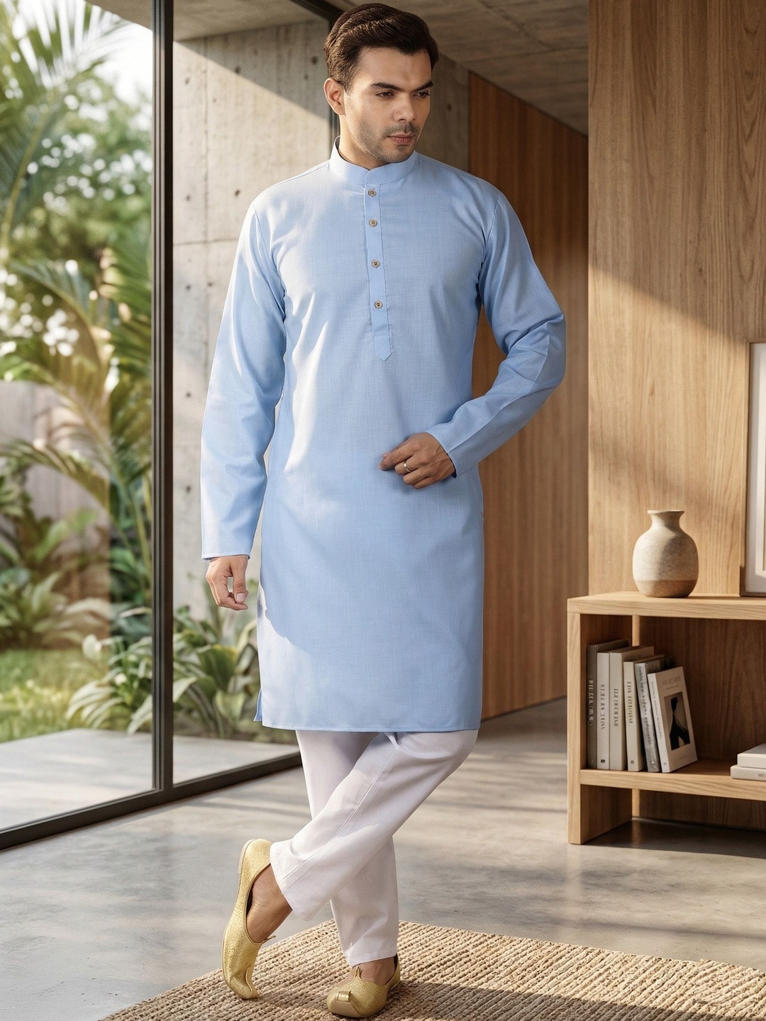 Ethluxis Men Regular Kurta with Pyjamas