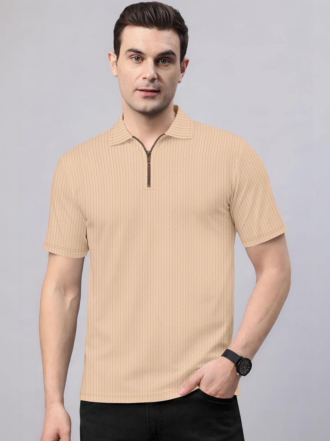 MODALEN Men Polo Collar T-shirt