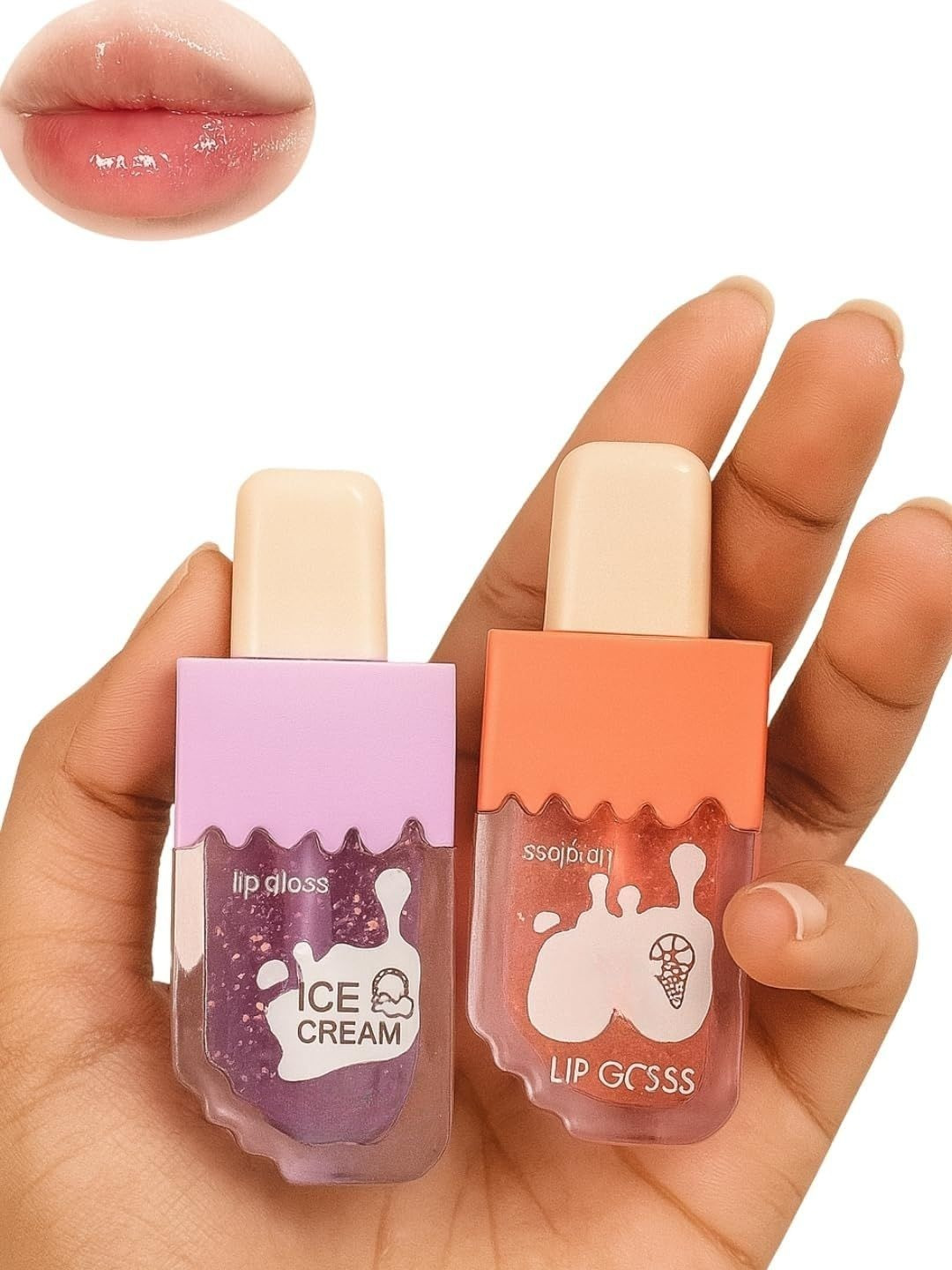 everdiva Set Of 2 Hydrating Waterproof Lip Gloss - 10 ml Each