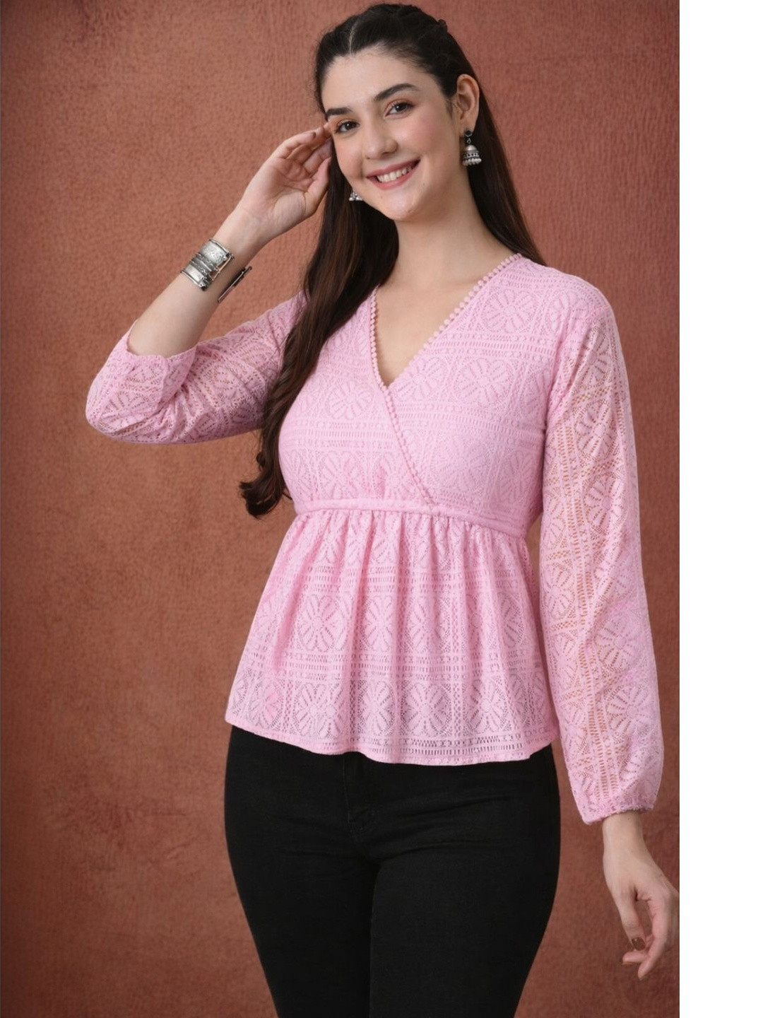 69 FASHION STREET Net Wrap Top
