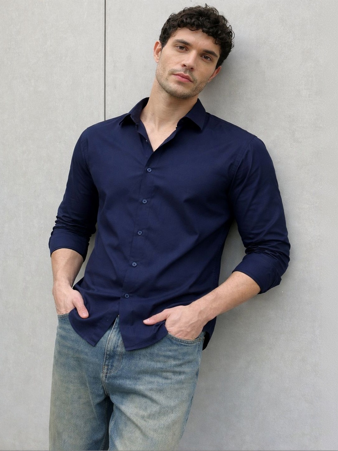 PACTIMO Men Classic Slim Fit Casual Shirt