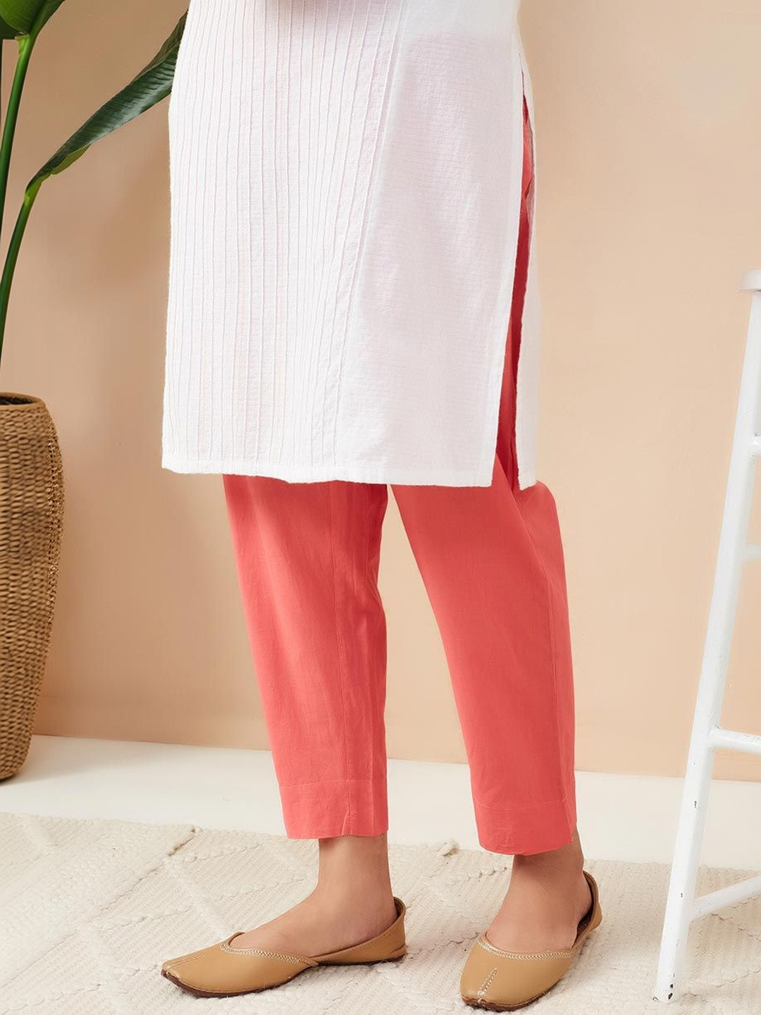 Fabindia Women High-Rise Trousers