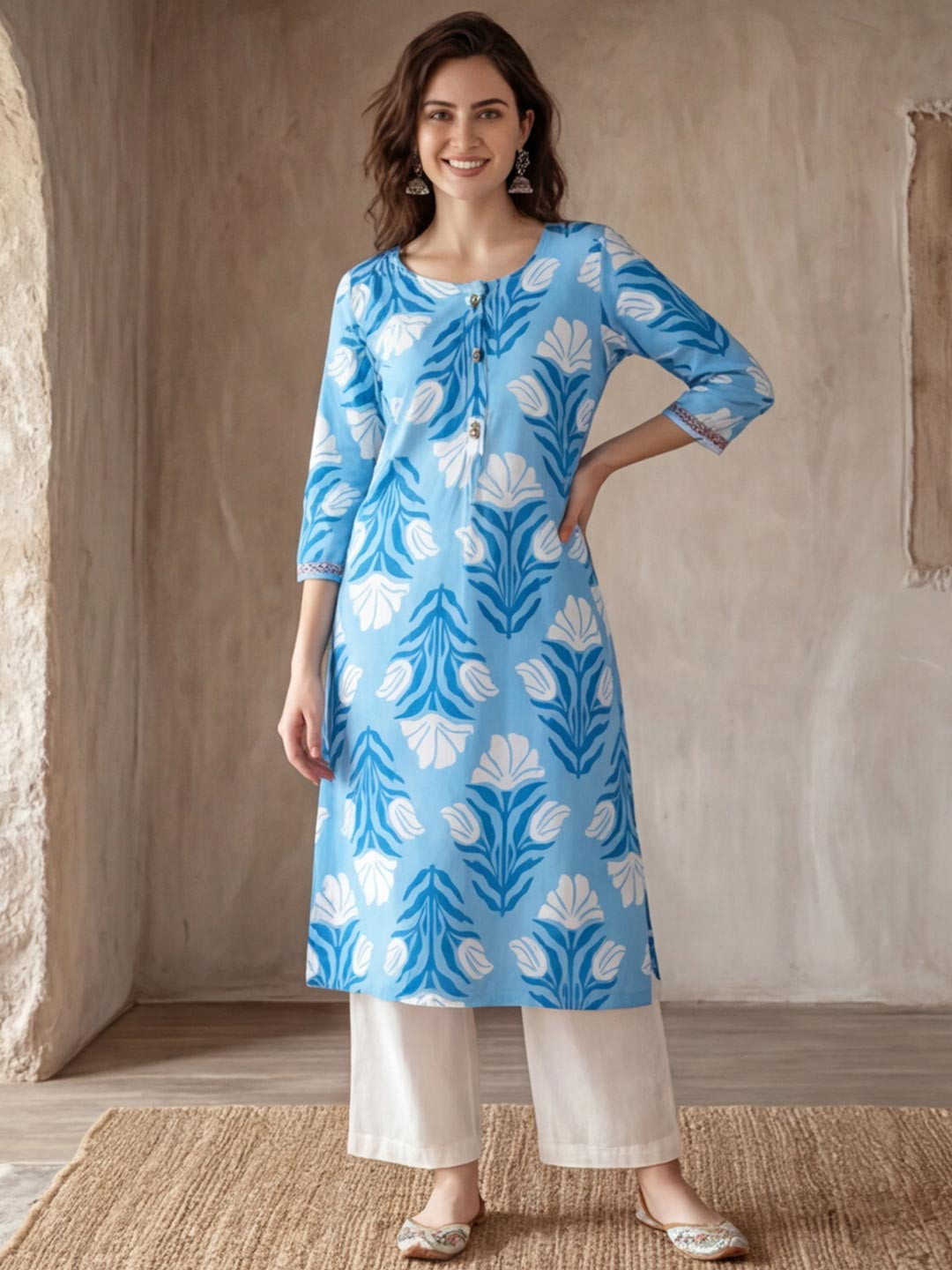 Anouk Women Floral Embroidered Kurta